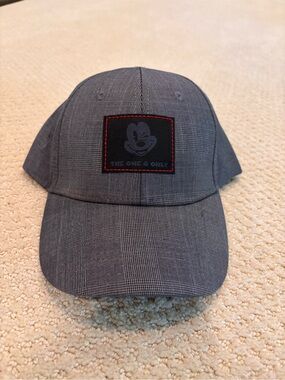 Disney Gray Plaid Hat with Mickey Label